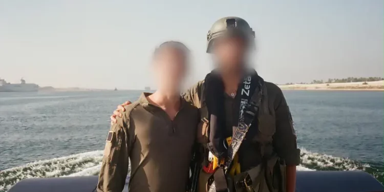 Staff Sgt. A. (right) at sea