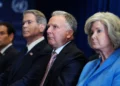 Marco Rubio, Scott Bessent, Steve Witkoff y Susie Wiles durante una reunión de Donald Trump con Volodymyr Zelensky en la Asamblea General de la ONU, el 22 de septiembre de 2026.