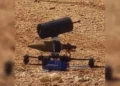 Un dron FPV de Hezbollah que aterrizó sin explotar en el norte de Israel el 9 de mayo de 2026.