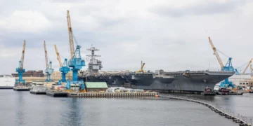 Calendario previsto para la construcción del portaaviones USS William J. Clinton (CVN-82).