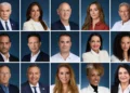 Los quince candidatos de Yesh Atid presentados por Yair Lapid para las elecciones de 2026.