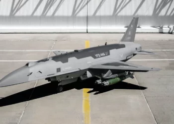 YFQ-44A Fury con bombas GBU-54 y lanzadores LAU-131A/A