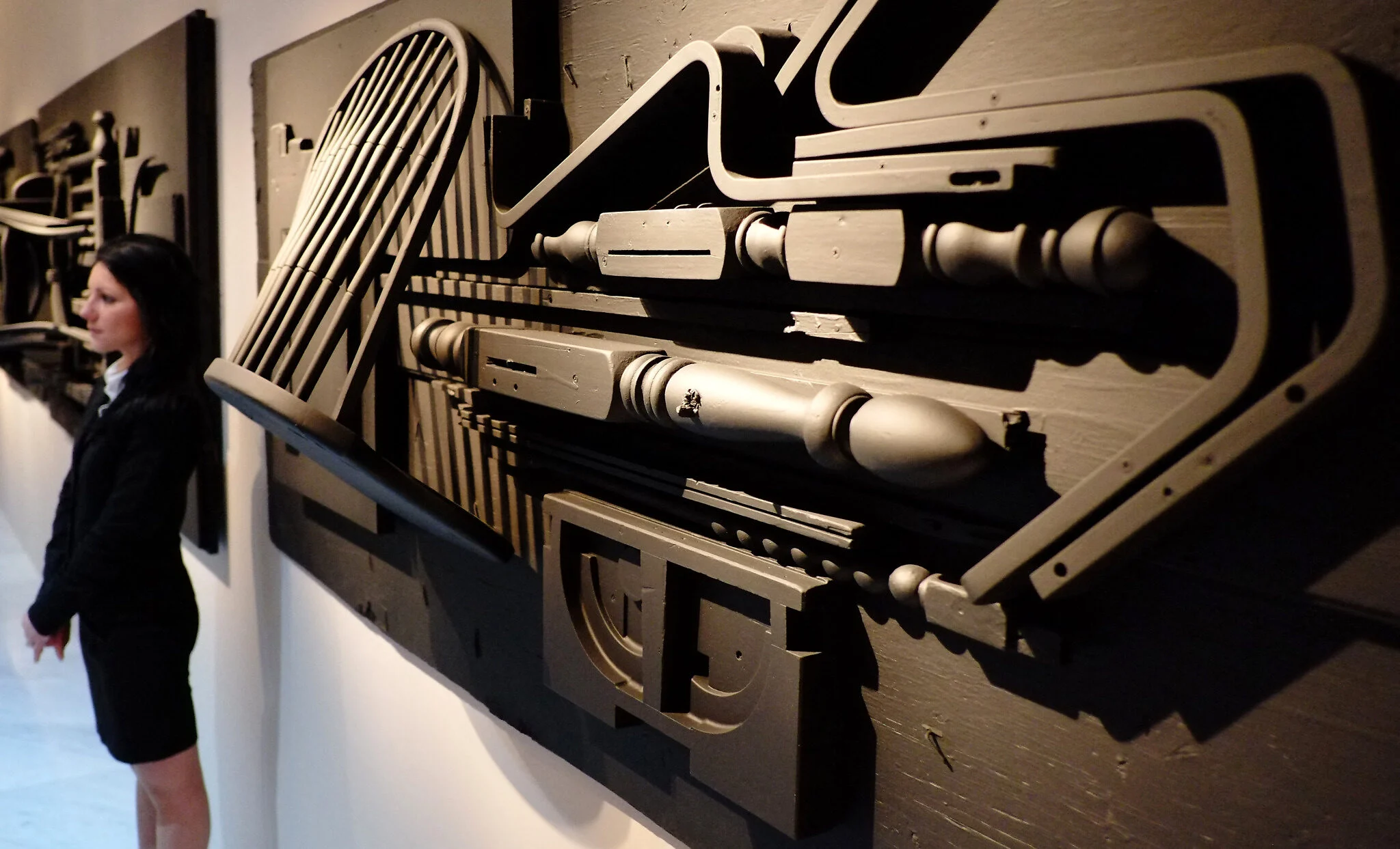 Esculturas de Louise Nevelson expuestas en el Palacio Sciarra de Roma en 2013