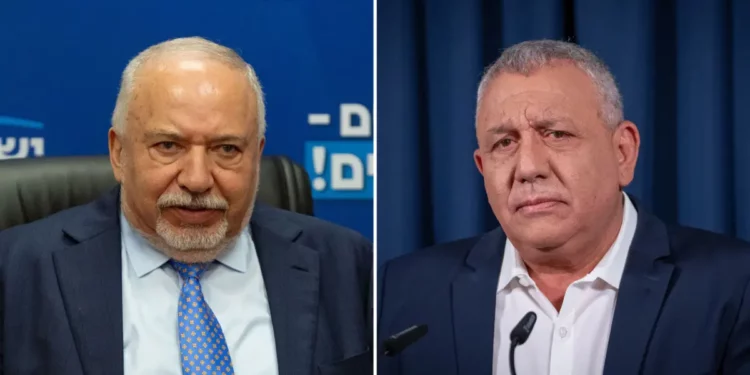 Avigdor Liberman y Gadi Eisenkot, enfrentados por la presidencia de la próxima Knéset