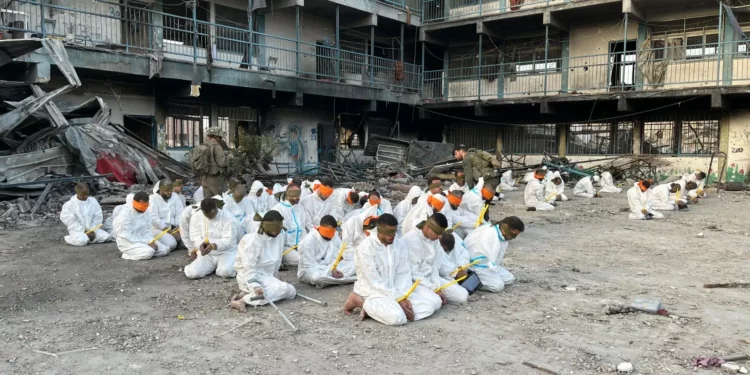 Detención masiva de terroristas, operación «Arav Nahal», Jabalia, octubre de 2024. Foto: Portavoz del Ejército de Defensa de Israel