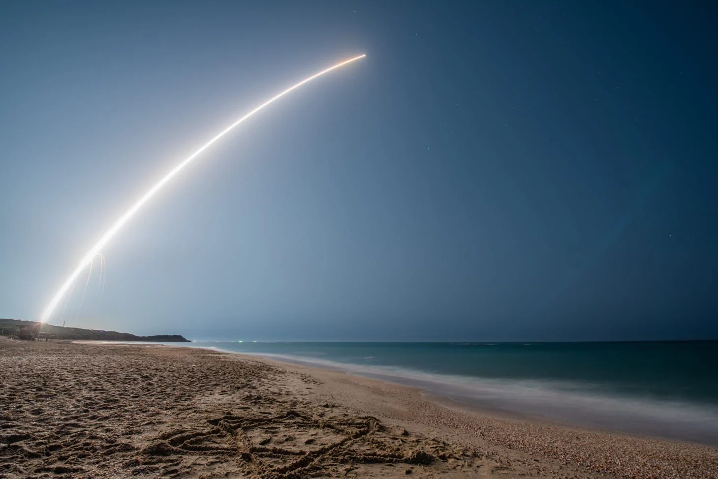 Satélite israelí de reconocimiento Ofek-13 durante su lanzamiento desde el centro de Israel el 29 de marzo de 2023.