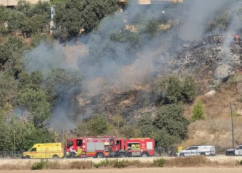 Lugar del accidente de una avioneta cerca de Kafr Qara, al sureste de Haifa, el 2 de octubre de 2026.