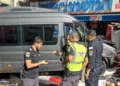 Lugar del accidente de tránsito en Jerusalén