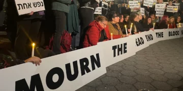 Acto por la convivencia organizado por Israelis for Peace en Nueva York, el 7 de octubre de 2026.