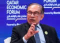 El primer ministro de Malasia, Anwar Ibrahim, durante el Foro Económico de Catar en Doha el 14 de mayo de 2024.