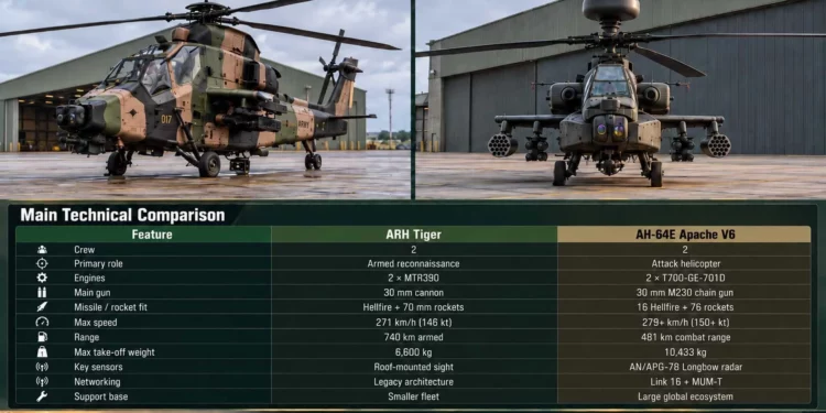 Australia sustituye su flota de helicópteros Tiger ARH por el AH-64E Apache ante los problemas de disponibilidad y mantenimiento.