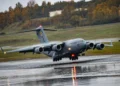Avión de transporte C-17 Globemaster III de la Fuerza Aérea de Estados Unidos.
