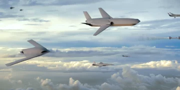 Ilustración del concepto de operaciones de los aviones Gambit de General Atomics