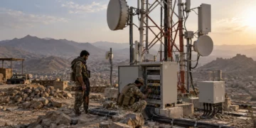 Imagen de la noticia sobre la red de comunicaciones militares de los hutíes en Yemen