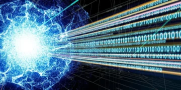 Imagen ilustrativa de un concepto de computación cuántica.
