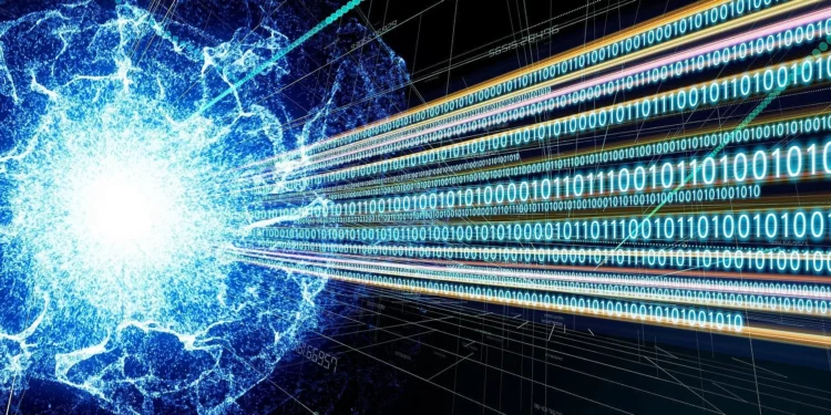 Imagen ilustrativa de un concepto de computación cuántica.