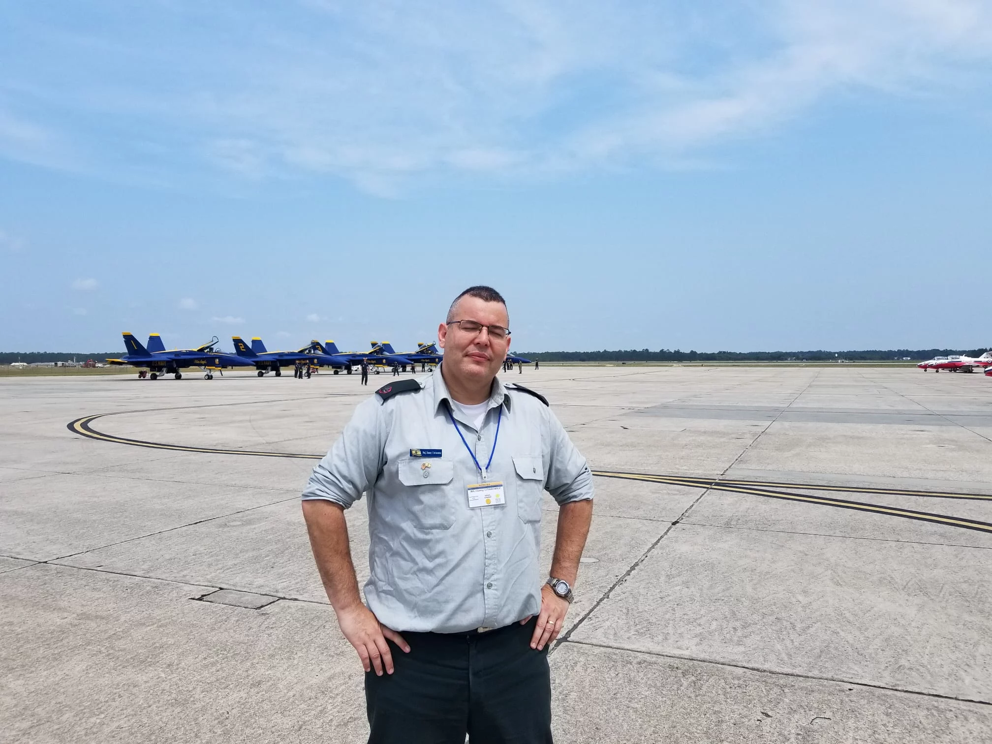 Danny Citrinowicz en una base de la Fuerza Aérea de Estados Unidos en Pensacola, Florida, en 2018.