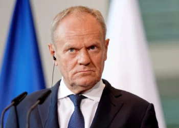 El primer ministro polaco, Donald Tusk, durante una rueda de prensa de la cumbre E5 en Berlín, el 24 de junio de 2026.