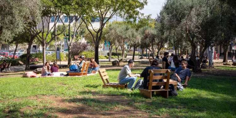 Estudiantes de la Universidad Tel-Hai de Kiryat Shmona, en la Galilea, el 20 de octubre de 2026.