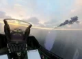 Un F-16 rumano dispara un misil AIM-9 Sidewinder contra un dron Geran-4