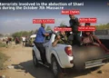 Infografía de las FDI sobre terroristas de Hamás que trasladaron el cuerpo de Shani Louk a Gaza el 7 de octubre de 2023.