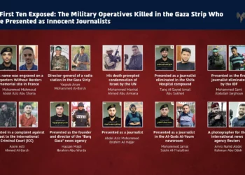 Gráfico publicado por las FDI el 1 de octubre de 2026 con una lista de periodistas palestinos muertos identificados como operativos terroristas.