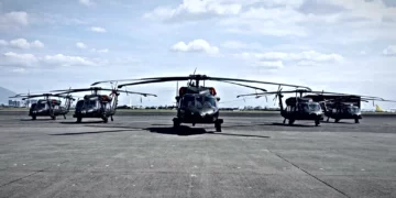 Helicóptero S-70i Black Hawk de la Fuerza Aérea de Filipinas.