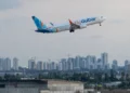 Un avión de Flydubai despega del aeropuerto Ben Gurion el 30 de septiembre de 2026.
