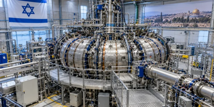 Ilustración de la fusión nuclear creada por el Ministerio de Energía con ayuda de inteligencia artificial