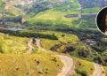 Vista aérea de Hamat Gader con un recuadro de Gal Naor