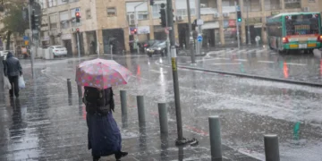 Fotografía de archivo sobre el temporal en Israel