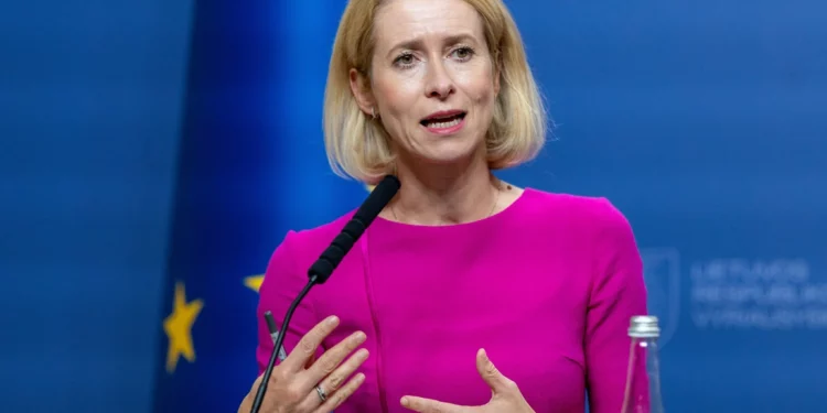 Kaja Kallas, jefa de política exterior de la Unión Europea, en Vilna, Lituania, el 7 de septiembre de 2026.