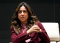Lana Nusseibeh, embajadora de Emiratos Árabes Unidos ante la ONU, durante un debate en Abu Dabi en enero de 2023
