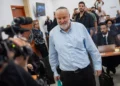Avichai Mandelblit durante su comparecencia en el juicio contra Benjamín Netanyahu