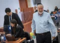 Avichai Mandelblit en el tribunal durante su segundo día de testimonio