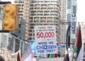 Manifestación contra Israel en Toronto, Canadá, el 10 de octubre de 2026.