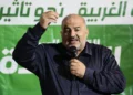 Mansour Abbas, líder de Ra’am, habla ante simpatizantes durante un acto electoral en Baqa al-Gharbiyye, el 8 de octubre de 2026.