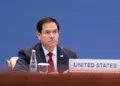 Marco Rubio, secretario de Estado de Estados Unidos, durante la reunión ministerial C5+1 en Samarcanda, Uzbekistán, el 19 de octubre de 2026.
