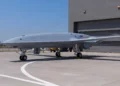 Avión no tripulado de reabastecimiento en vuelo MQ-25A Stingray de Boeing, desarrollado para operar desde portaaviones estadounidenses.