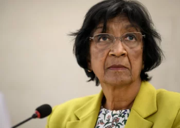 Navi Pillay presenta un informe ante el Consejo de Derechos Humanos de la ONU en Ginebra el 13 de junio de 2022.