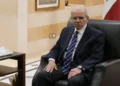 El primer ministro libanés Nawaf Salam se reúne con Kaja Kallas en Beirut, el 8 de octubre de 2026.