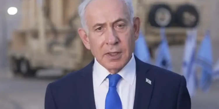 Benjamín Netanyahu durante su advertencia sobre posibles ataques contra Israel antes de las elecciones