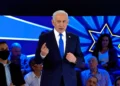 Benjamín Netanyahu en el estudio del programa Los Patriotas