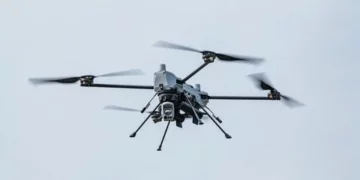 Cámara de NextVision montada en un dron
