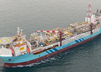 Plataforma de producción prevista para el yacimiento Sea Lion de Navitas