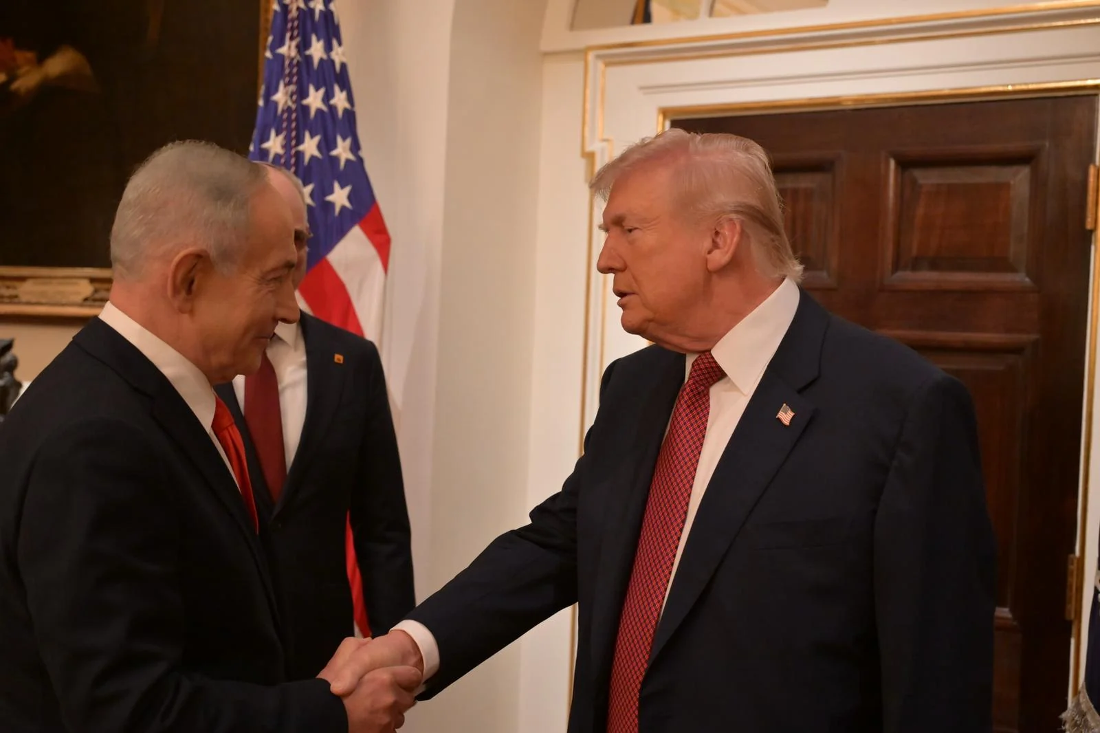 Reunión entre Netanyahu y Trump Donald Trump y Benjamín Netanyahu durante una reunión, en una fotografía de archivo