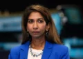 Suella Braverman, portavoz de Reform UK para Educación, Competencias e Igualdad, durante el congreso del partido en Birmingham, Reino Unido, el 4 de septiembre de 2026.