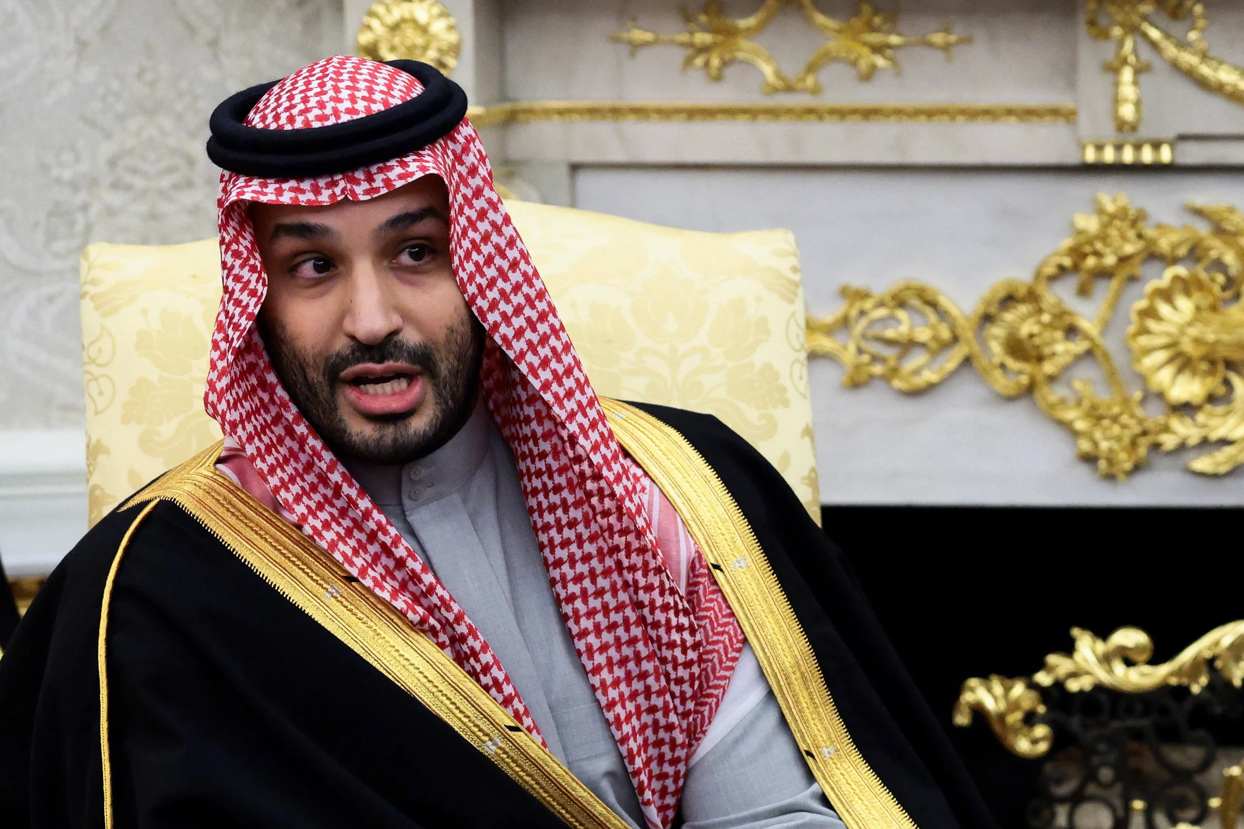 Conferencia de prensa de Donald Trump y Mohamed bin Salmán en la Casa Blanca Donald Trump y Mohamed bin Salmán durante una conferencia de prensa en la Casa Blanca, Estados Unidos