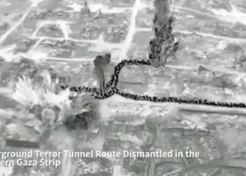 Desmantelamiento de una ruta de túnel subterráneo en el norte de Gaza