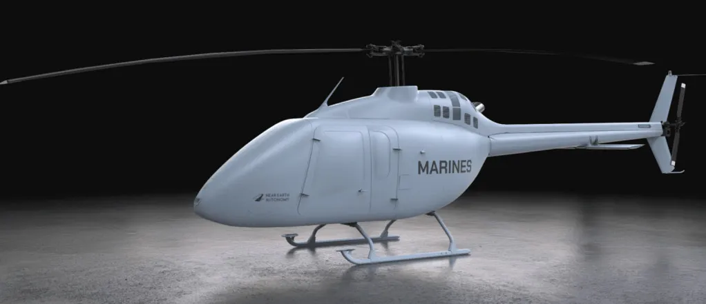Representación de un Bell 505 sin tripulación.